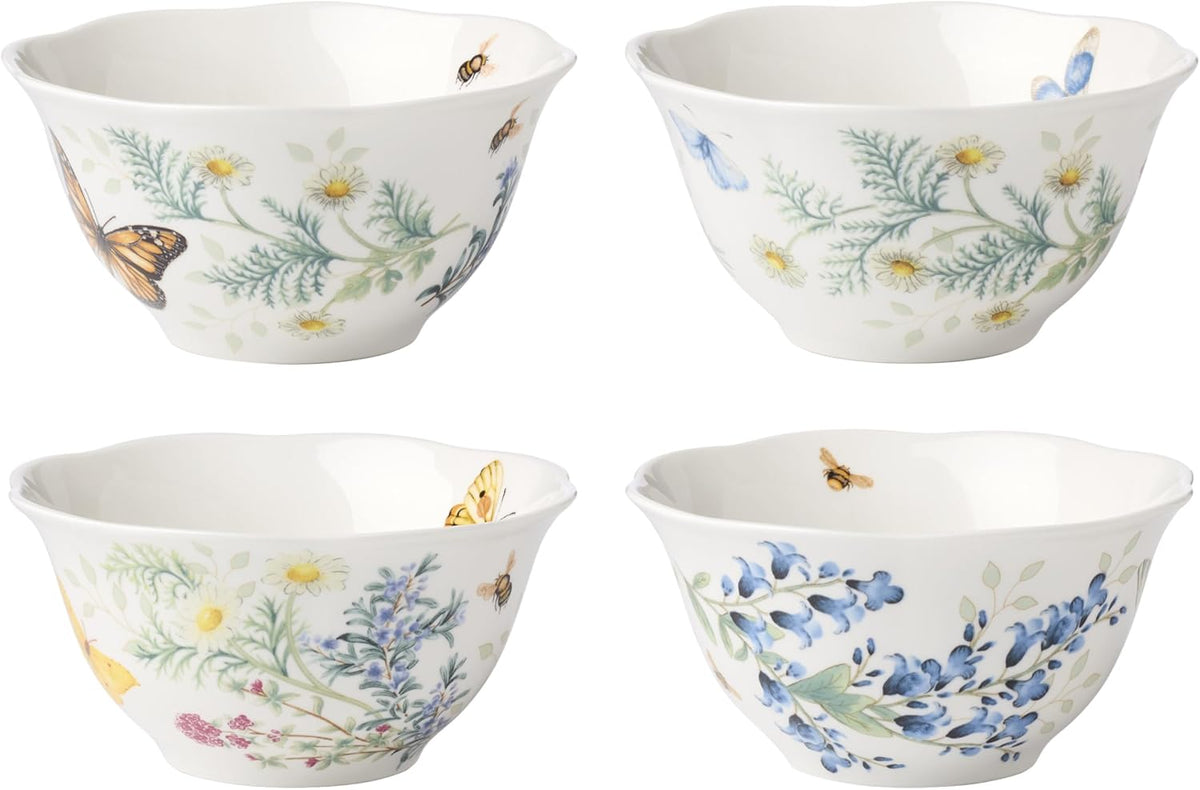 Lenox Butterfly Meadow Herbs Porcelain Mug Set for 4, 12oz
