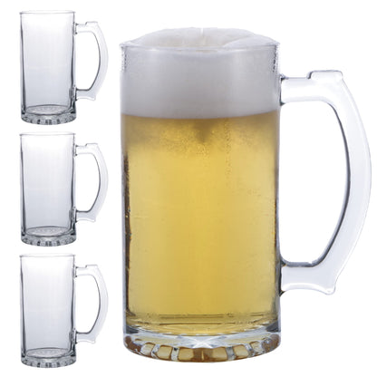 Dimple Stein Beer Mug - 20 OZ (4 Pack)