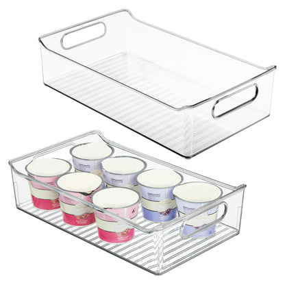iDesign Stackable Storage Bin with Handles, Clear