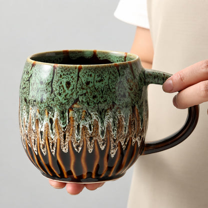 Large Ceramic Coffee Mug - 20oz Big Tea Cup, Green