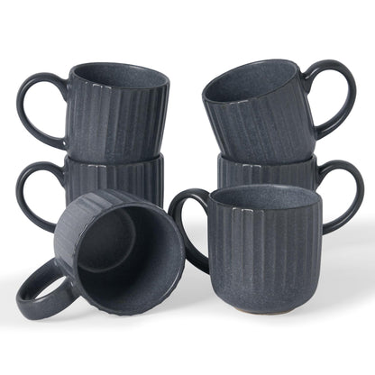 famiware Coffee Mug Set of 4, Star 12 oz Ceramic Mugs Cups Set with Handle