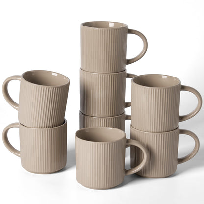 famiware Coffee Mug Set of 4, Star 12 oz Ceramic Mugs Cups Set with Handle