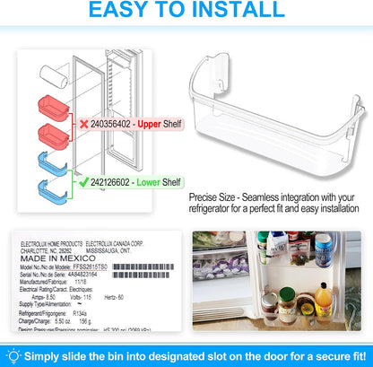 ALVAR 242126602 Refrigerator Door Bin for Frigidaire Door Shelf Replacement