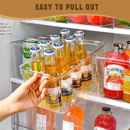 Freebat 12 Pack Pantry Organization and Storage,Clear Plastic Storage Bins