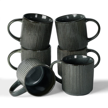 famiware Coffee Mug Set of 4, Star 12 oz Ceramic Mugs Cups Set with Handle