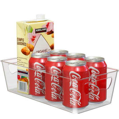 Simple Houseware 4 Pcs Kitchen Clear Bin Storage Organizer 15" x 8" x 3.75"