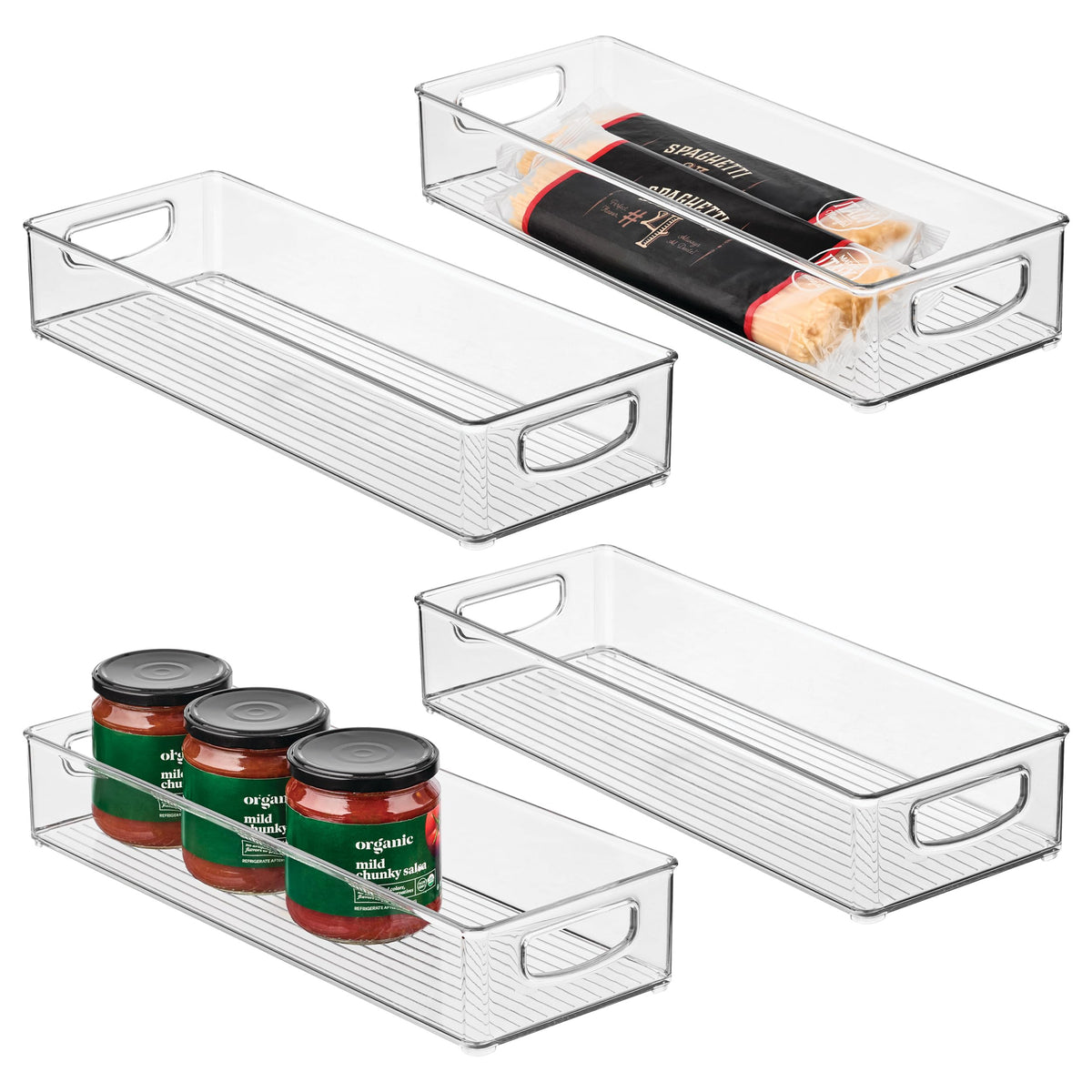 iDesign Slim Extra Long Clear Storage Bin