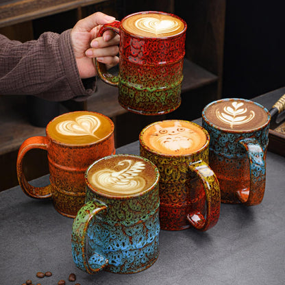 Coffee Mug,20 Oz Coffee Cups Ceramic Tea Cup Large Coffee Mug for Office and Home - Dishwasher and Microwave Safe Novelty Coffee Mug(4,Multicolour-4pcs)
