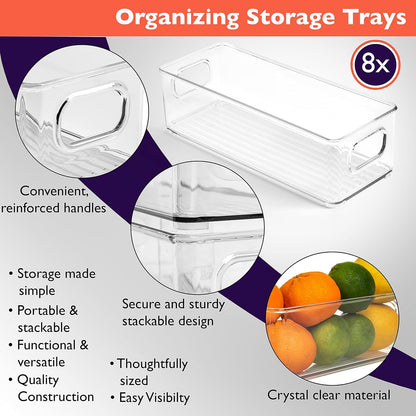 ClearSpace Plastic Pantry Organization and Food Storage Bin, 8 Pack