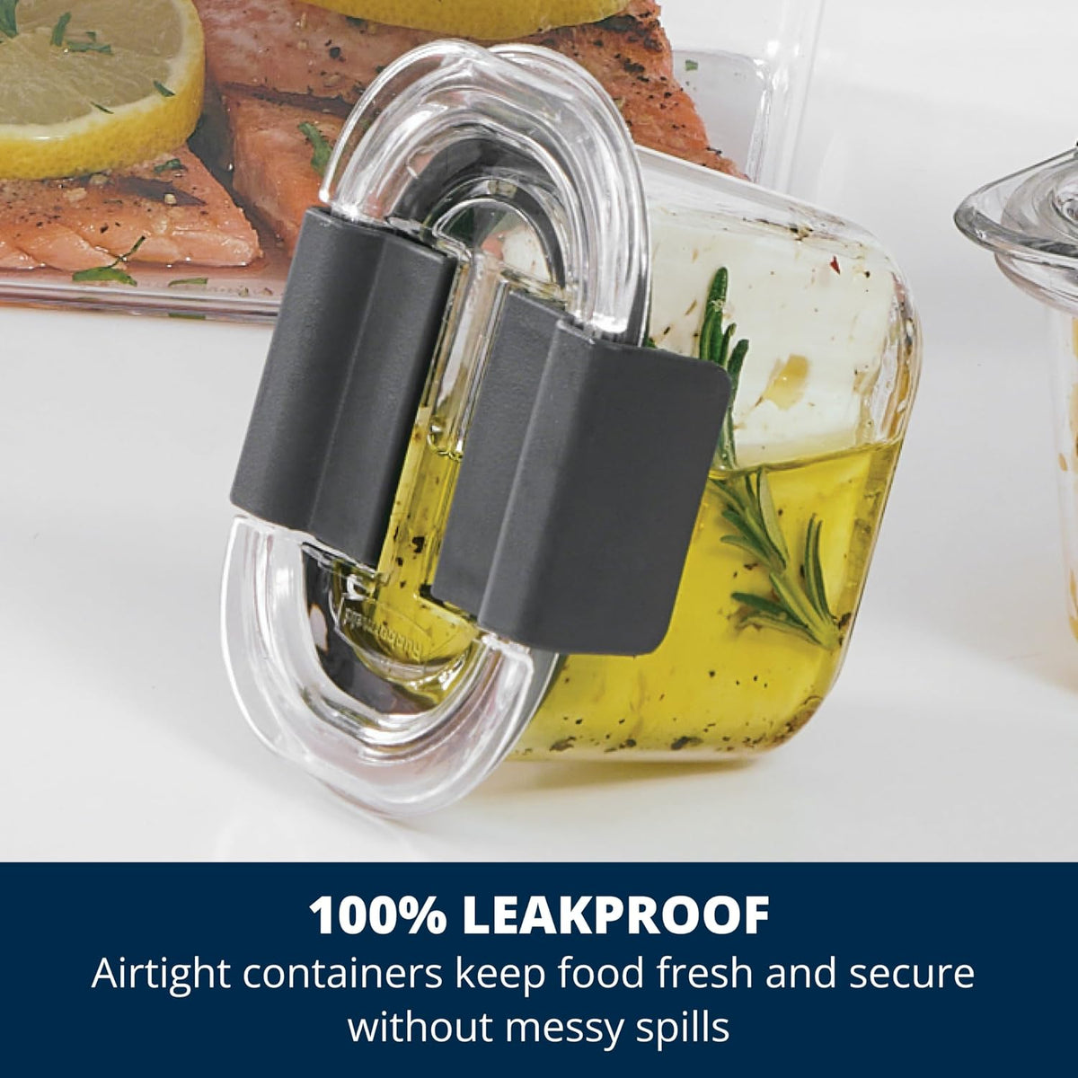 Rubbermaid Brilliance Food Storage Containers, Set of 5 (10 Pieces), BPA-Free, Leak-Proof, Clear