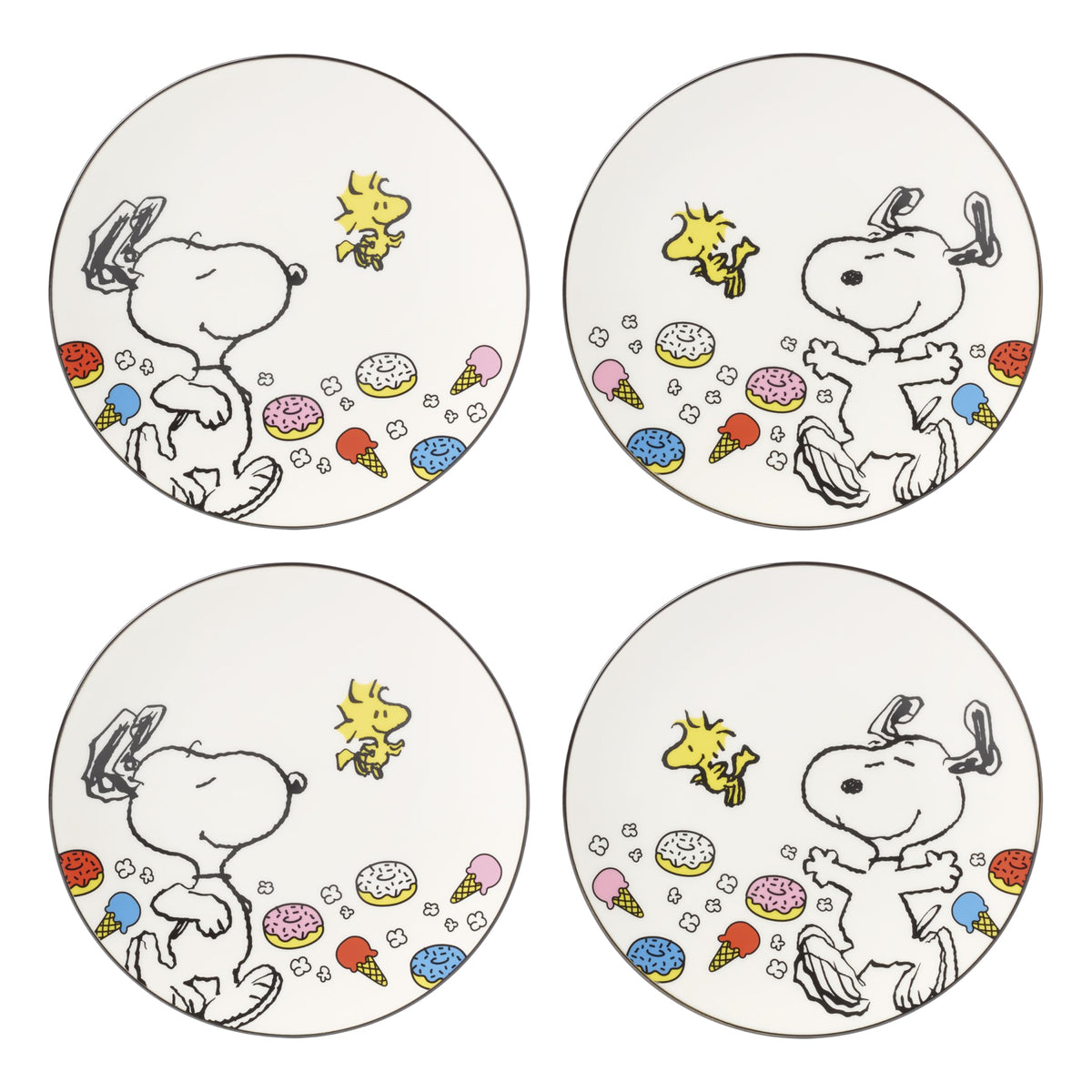 Lenox Chef Snoopy Porcelain Mug Set for 4