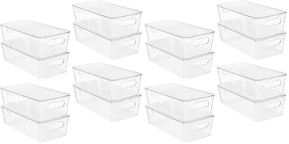 Vtopmart 8pcs Clear Storage Bins with Handles