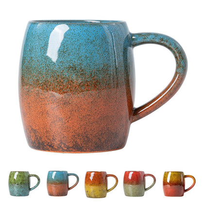 Forest Tide Ceramic Mug, 22oz Reactive Glaze Coffee Mug, Self Care Gift