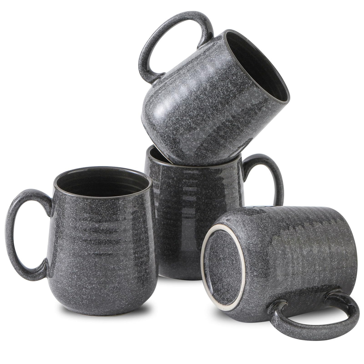 HASENSE Coffee Mugs, Reactive Glaze Coffee Cup Set of 6