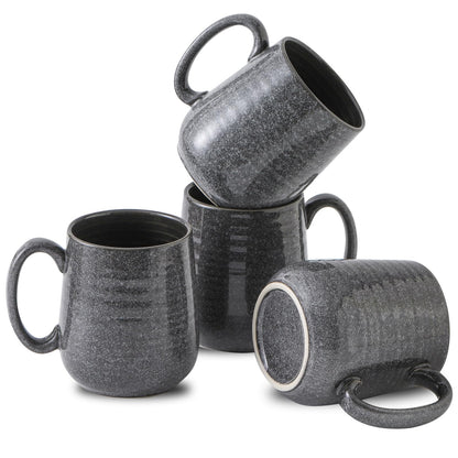 HASENSE Coffee Mugs, Reactive Glaze Coffee Cup Set of 6