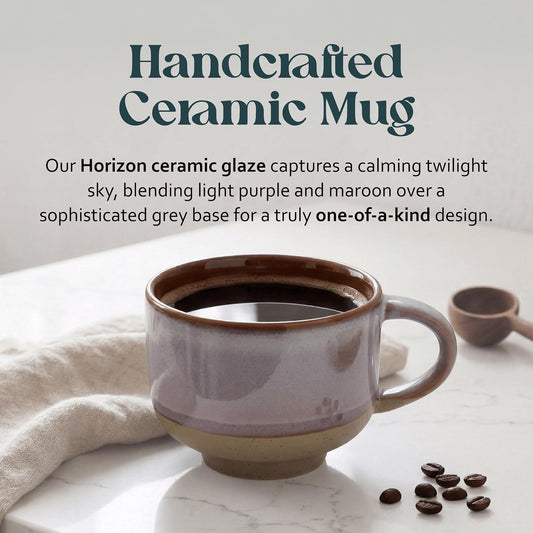 NOVA CERAMICS Ceramic Coffee Mug - Ceramic Cup with Handle - 16 oz Coffee Mugs, Cute Mug - Large Mug - Microwave & Dishwasher Safe - Gifts For Women Men Him Her - 16oz - Horizon