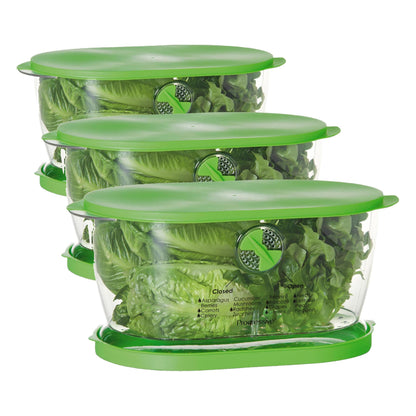 Prep Solutions by Progressive Lettuce Keeper Produce Storage Container, 4.7 Quarts, Green (LKS-06)