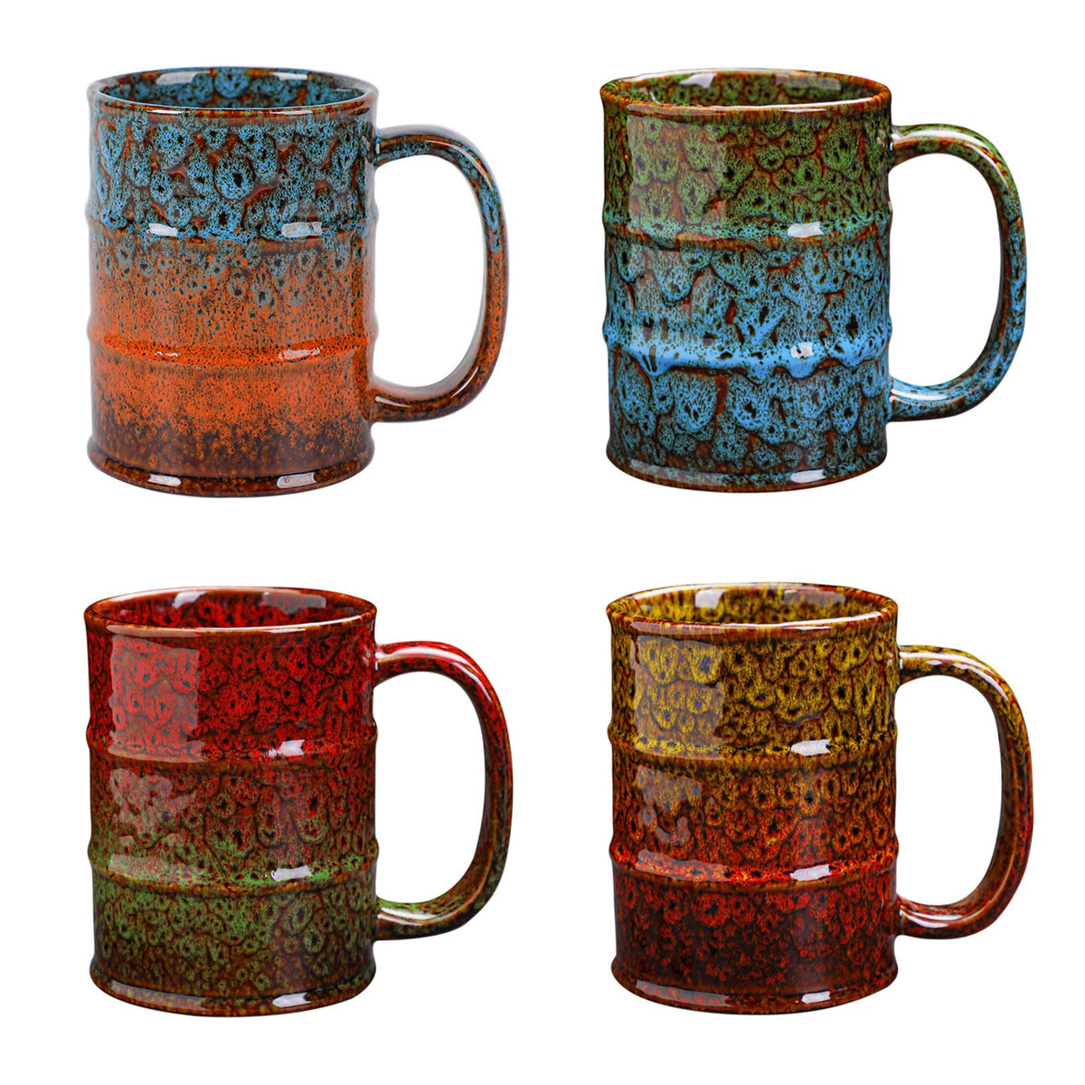 Coffee Mug,20 Oz Coffee Cups Ceramic Tea Cup Large Coffee Mug for Office and Home - Dishwasher and Microwave Safe Novelty Coffee Mug(4,Multicolour-4pcs)