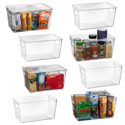 ClearSpace Pantry Storage Bins with Lids for Kitchen & Fridge, 6 Pack