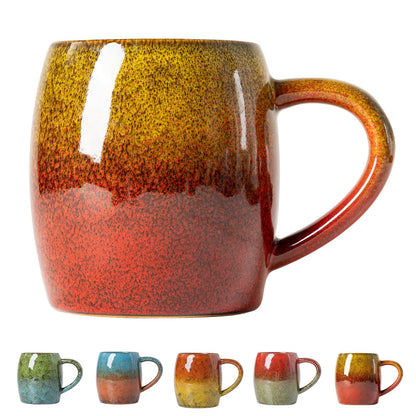 Forest Tide Ceramic Mug, 22oz Reactive Glaze Coffee Mug, Self Care Gift