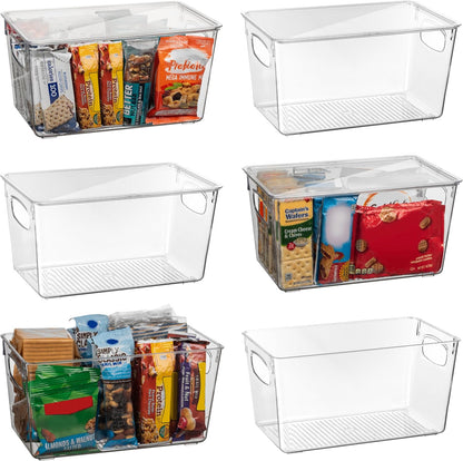 ClearSpace Pantry Storage Bins with Lids for Kitchen & Fridge, 6 Pack