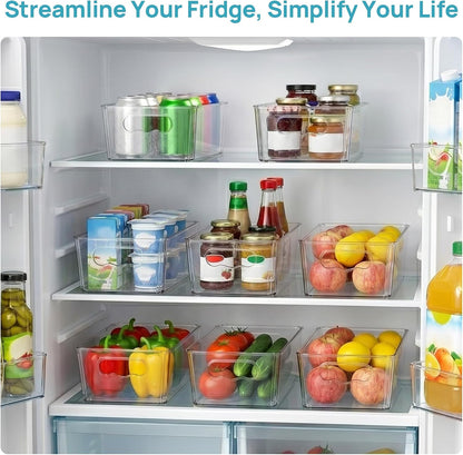 Vtopmart 8pcs Clear Storage Bins with Handles