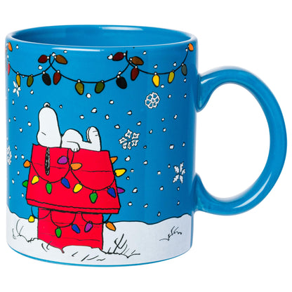 Silver Buffalo Peanuts Snoopy Fall Leaf, Wide Rim Ceramic Mug, 16oz