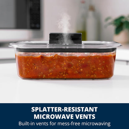 Rubbermaid Brilliance Food Storage Containers, Set of 5 (10 Pieces), BPA-Free, Leak-Proof, Clear