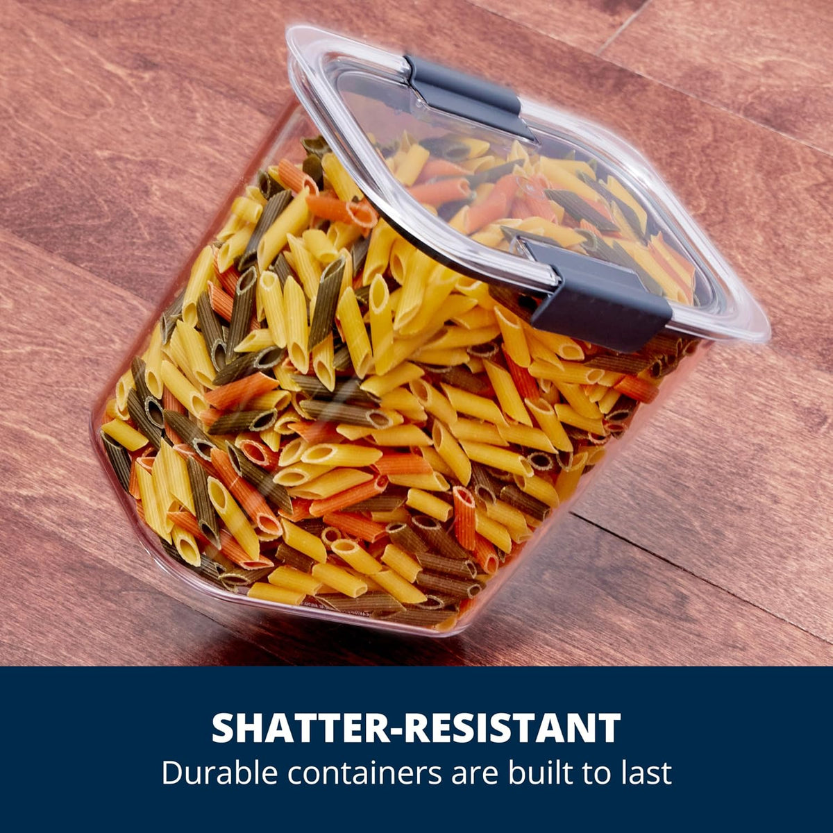 Rubbermaid Brilliance Airtight Food Storage Container, 7.8 Cup, BPA-Free, Clear/Grey, Ideal for Brown Sugar
